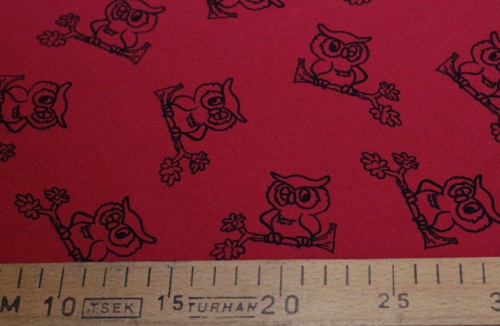 футер 2х нитка принт совы на красном футер 2х нитка принт совы на красном