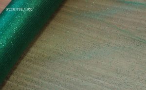 Ткань Прозрачная
 Сетка глиттер цвет зеленый